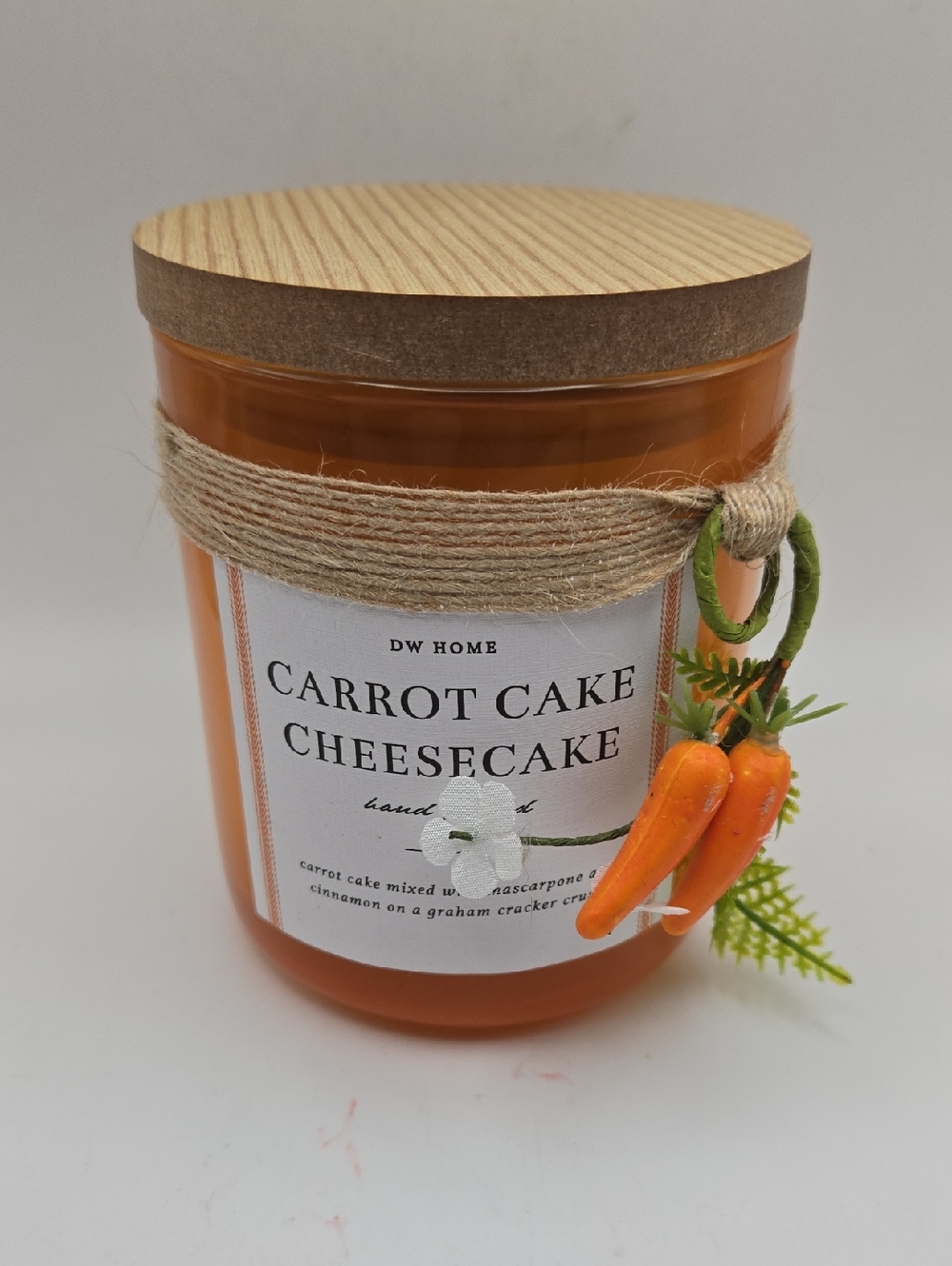 CLEARANCE DW Home Carrot Cake Cheesecake Jar Candle